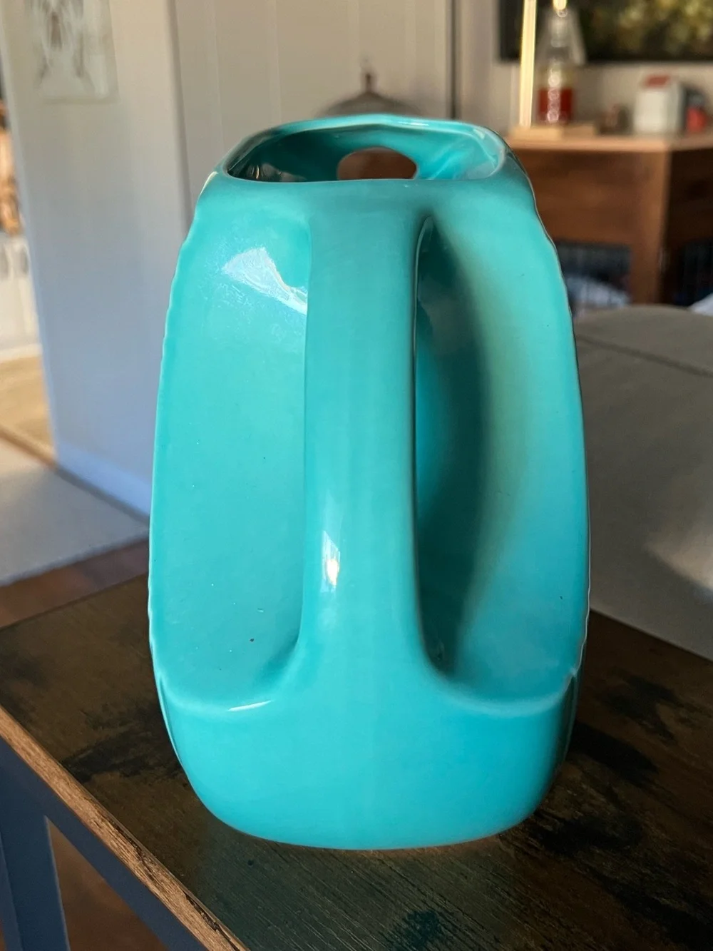 Fiesta Large Disk Pitcher Turquoise Blue Homer Laughlin
